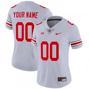 NCAA Ohio State Buckeyes Women's #00 Custom Grey 2023 Football College Jersey UWI0448FQ